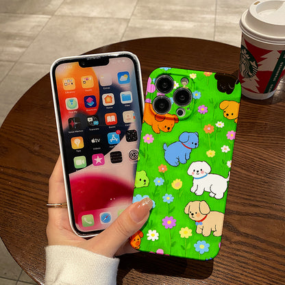 mobile phone protective case with cat pattern design, suitable for iPhone 16, 15, 14, 13 Mini, 12, 11 Pro Max, Pro Plus, XR, XS Max, XS, X series. Latest anti-drop and shockproof film PC durable shell