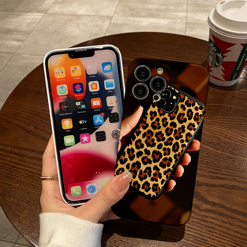 New Leopard Print Mobile Phone Case for Autumn and Winter, for iPhone 16Pro Max 15Pro 14Plus 13 12Pro 11