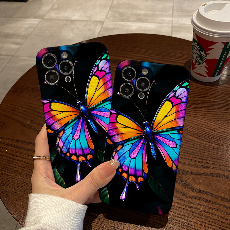 orful Butterfly Film Case - Durable, Shock-Absorbing, and Trendy Protection - for iPhone 16, 15, 14, 13, 12, 11, Plus, Pro, Max, Perfect Birthday Gift for Friends