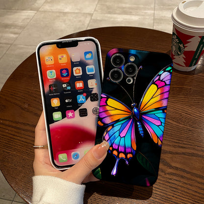 orful Butterfly Film Case - Durable, Shock-Absorbing, and Trendy Protection - for iPhone 16, 15, 14, 13, 12, 11, Plus, Pro, Max, Perfect Birthday Gift for Friends