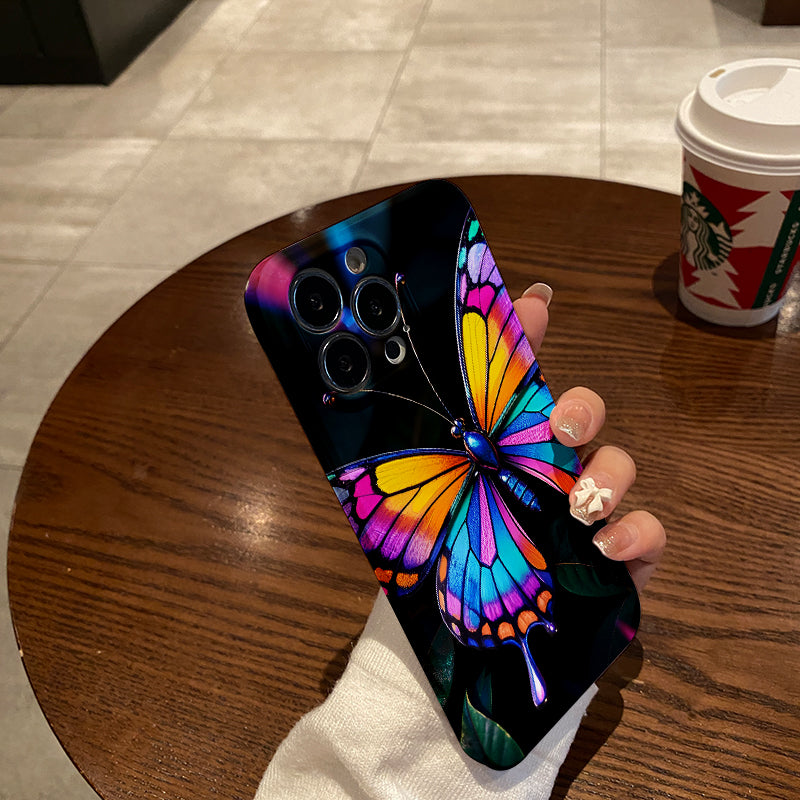 orful Butterfly Film Case - Durable, Shock-Absorbing, and Trendy Protection - for iPhone 16, 15, 14, 13, 12, 11, Plus, Pro, Max, Perfect Birthday Gift for Friends