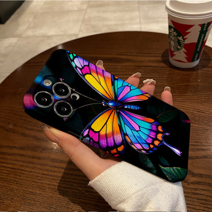 orful Butterfly Film Case - Durable, Shock-Absorbing, and Trendy Protection - for iPhone 16, 15, 14, 13, 12, 11, Plus, Pro, Max, Perfect Birthday Gift for Friends