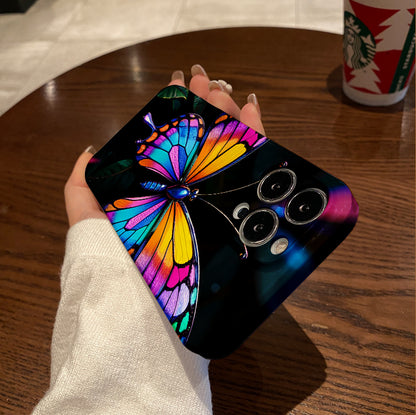 orful Butterfly Film Case - Durable, Shock-Absorbing, and Trendy Protection - for iPhone 16, 15, 14, 13, 12, 11, Plus, Pro, Max, Perfect Birthday Gift for Friends