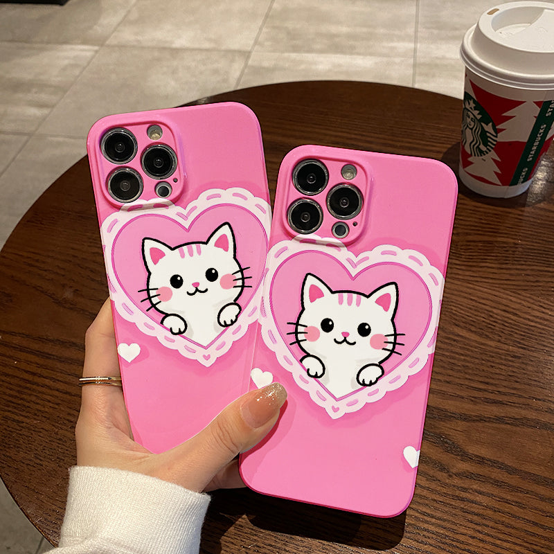 ovel And Popular Mobile Phone Case with Lens Protection And Shockproof, Pink, Cartoon Cute Tiger, Simple, Applicable to Samsung Galaxy S24_S23_A55_A54_Ultra_Plus