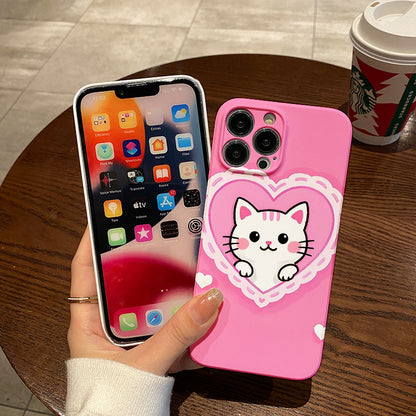 ovel And Popular Mobile Phone Case with Lens Protection And Shockproof, Pink, Cartoon Cute Tiger, Simple, Applicable to Samsung Galaxy S24_S23_A55_A54_Ultra_Plus