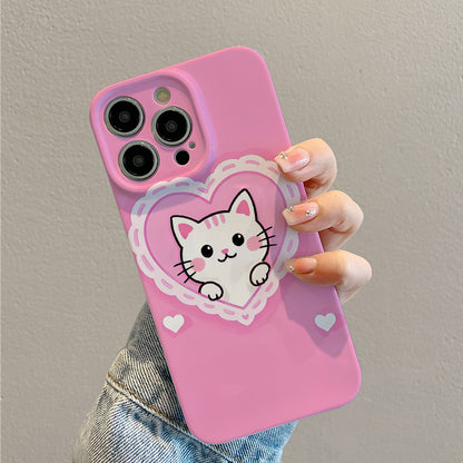 ovel And Popular Mobile Phone Case with Lens Protection And Shockproof, Pink, Cartoon Cute Tiger, Simple, Applicable to Samsung Galaxy S24_S23_A55_A54_Ultra_Plus