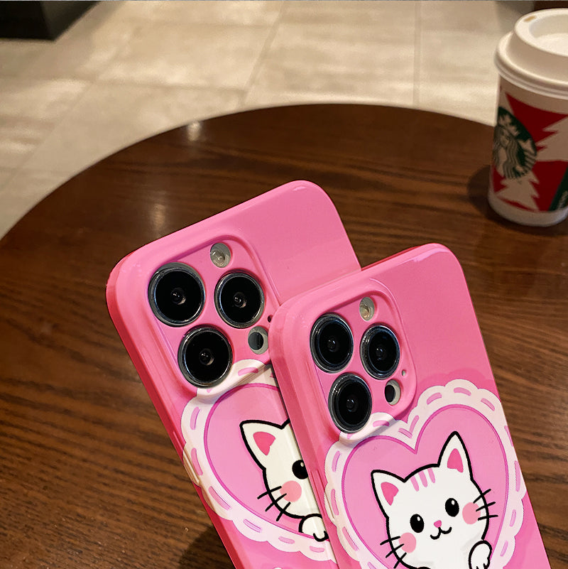 ovel And Popular Mobile Phone Case with Lens Protection And Shockproof, Pink, Cartoon Cute Tiger, Simple, Applicable to Samsung Galaxy S24_S23_A55_A54_Ultra_Plus