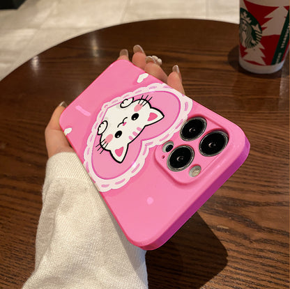 ovel And Popular Mobile Phone Case with Lens Protection And Shockproof, Pink, Cartoon Cute Tiger, Simple, Applicable to Samsung Galaxy S24_S23_A55_A54_Ultra_Plus