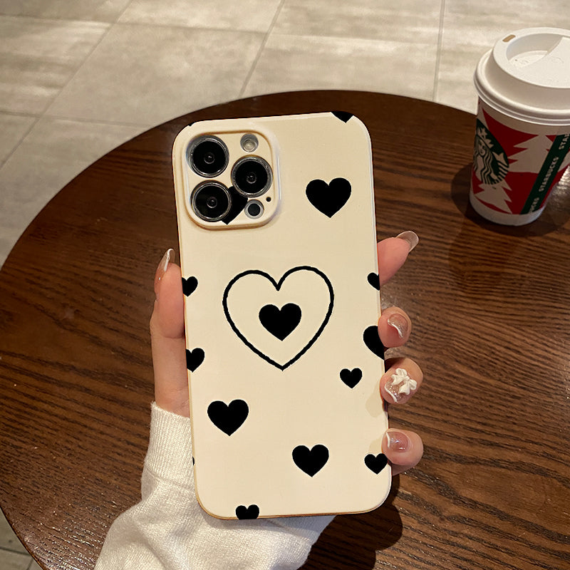 Piece of a Simple Heart Design on a White Phone Case with a , Compatible with Iphone Models 16, 15, 14, 13, 12, And 11 Pro Max, Plus. A Perfect Birthday Present for Your Girlfriend, Boyfriend,