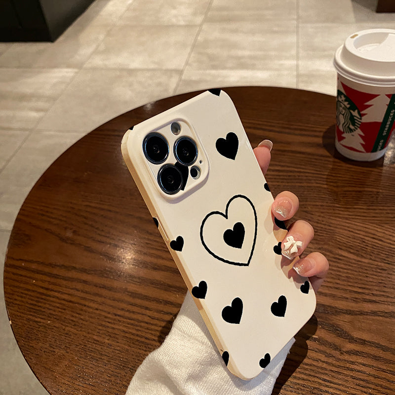 Piece of a Simple Heart Design on a White Phone Case with a , Compatible with Iphone Models 16, 15, 14, 13, 12, And 11 Pro Max, Plus. A Perfect Birthday Present for Your Girlfriend, Boyfriend,