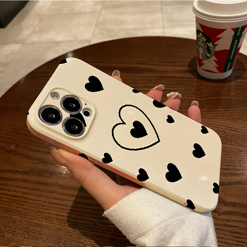 Piece of a Simple Heart Design on a White Phone Case with a , Compatible with Iphone Models 16, 15, 14, 13, 12, And 11 Pro Max, Plus. A Perfect Birthday Present for Your Girlfriend, Boyfriend,