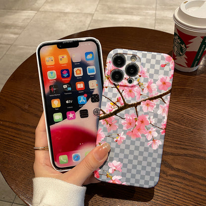 Pink Peach Blossom TPU Phone Case for Iphone 11 Case Iphone 15 12 13 14 Pro Max X XR XS Max 14 15 7 8 Plus SE 2020 2022 Protective Case