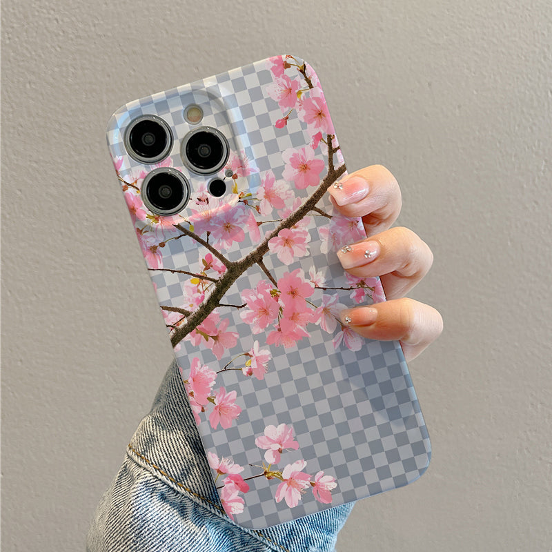 Pink Peach Blossom TPU Phone Case for Iphone 11 Case Iphone 15 12 13 14 Pro Max X XR XS Max 14 15 7 8 Plus SE 2020 2022 Protective Case