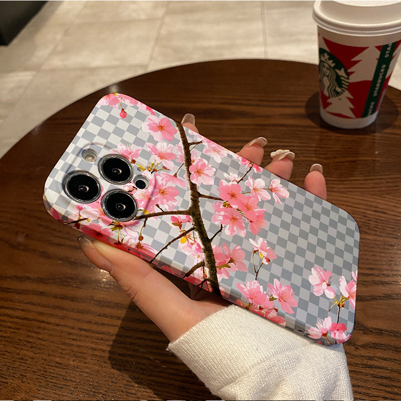 Pink Peach Blossom TPU Phone Case for Iphone 11 Case Iphone 15 12 13 14 Pro Max X XR XS Max 14 15 7 8 Plus SE 2020 2022 Protective Case