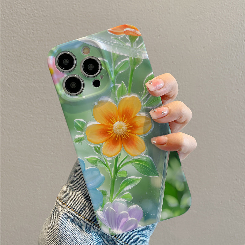 pular Choice] 1pc Colorful Small Flower Anti-Fall Mobile Phone Case for iPhone 16 15 14 13 12 11 Pro Max 12 Mini XS XR X 8 7 Plus SE 2022 Soft Case Protective Cover