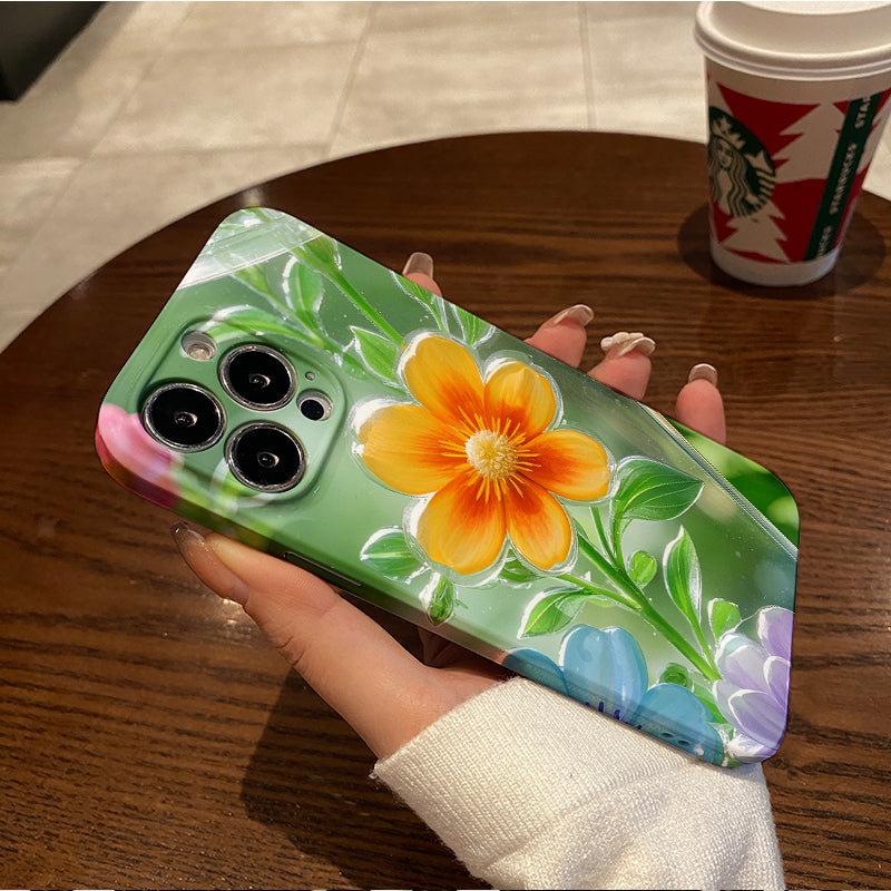 pular Choice] 1pc Colorful Small Flower Anti-Fall Mobile Phone Case for iPhone 16 15 14 13 12 11 Pro Max 12 Mini XS XR X 8 7 Plus SE 2022 Soft Case Protective Cover