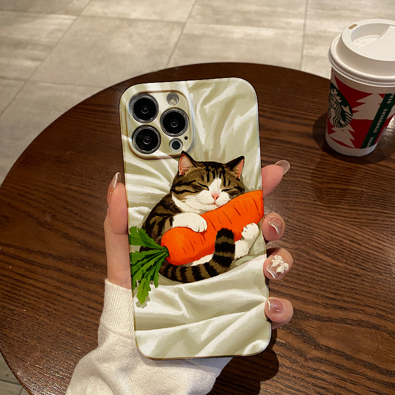 Sleeping Cat Phone Case Suitable for Iphone 16 15 14 13 12 11 Pro Max 15 14 Plus 12 13 Mini X XS XR 7 8 Plus SE 2022