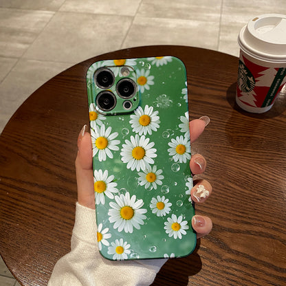 Small Daisy Floral Pattern Phone Case Suitable for Iphone 16 15 14 13 12 11 Pro Max XS X XR 7 8 Plus Protective Cover