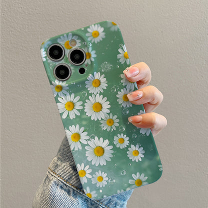 Small Daisy Floral Pattern Phone Case Suitable for Iphone 16 15 14 13 12 11 Pro Max XS X XR 7 8 Plus Protective Cover