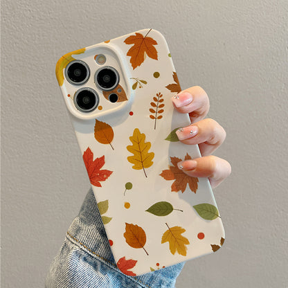 Vintage Maple Leaf Pattern Phone Case Compatible with Iphone 16 15 14 13 12 11 Pro Max 12 13 Mini XS X XR 7 8 Plus