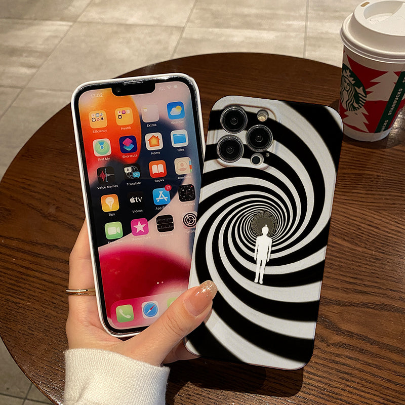 ck Hole Vortex Film Case - Durable, Shock-Absorbing, And Trendy Protection - Compatible with Iphone 16, 15, 14, 13, 12, 11, Plus, Pro, Max, Perfect Birthday Gift for Friends