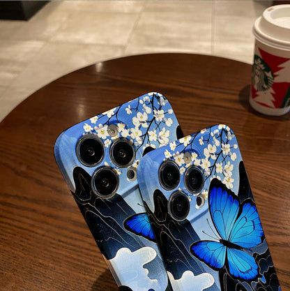 e Butterfly Film Case - Durable, Shock-Absorbing, And Trendy Protection - Compatible with Iphone 16, 15, 14, 13, 12, 11, Plus, Pro, Max, Perfect Birthday Gift for Friends