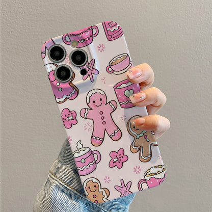 e Christmas Snow Aesthetic Clear Phone Case Candy Cane Gingerbread Man Phone Case for Iphone 16 11 15 14 13 12 Pro Max XR Plus Case Phone Cover Cute Christmas Gifts for Women Men Teen Girls