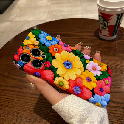 e Flowes Floral Aesthetic Clear Phone Case for iPhone 16 11 15 14 13 12 Pro Max XR Plus Case Phone Cover Birthday Gifts for Women Girls