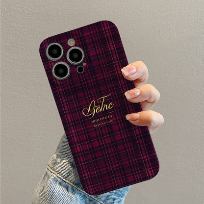 e Red Plaid Film Case - Durable, Shock-Absorbing, and Trendy Protection - for iPhone 16, 15, 14, 13, 12, 11, Plus, Pro, Max, Perfect Birthday Gift for Friends