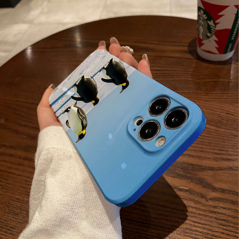 ee Little Penguins Film Case - Durable, Shock-Absorbing, and Trendy Protection - for iPhone 16, 15, 14, 13, 12, 11, Plus, Pro, Max, Perfect Birthday Gift for Friends