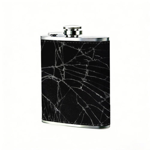 Abstract black and white line art 8oz Flask, Stainless Steel Whiskey Bottle Gift  for Women, Home Kitchen Bar Tools, Gift Box, Holiday Gift, Christmas, Valentine's Day, Girlfriend, Mom, Present