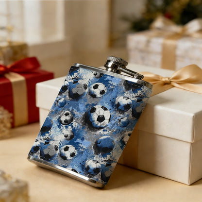 Skull pattern background 8oz Flask, Stainless Steel Whiskey Bottle Gift  for Women, Home Kitchen Bar Tools, Gift Box, Holiday Gift, Christmas, Valentine's Day, Girlfriend, Mom, Present