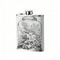 Dried flowers in a glass jar 1pc of a Portable Flask, a Small Stainless Steel Liquor Flask, 8-Ounce Capacity, Suitable for Outdoor And Home Use