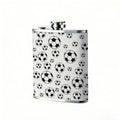 Multiple black and white soccer balls pattern Stainless Steel Mini Flask - Design for Valentine's Day, Christmas, Father's Day Gifts - Ideal for Him, Dad, Boyfriend (Compact Travel-Ready)