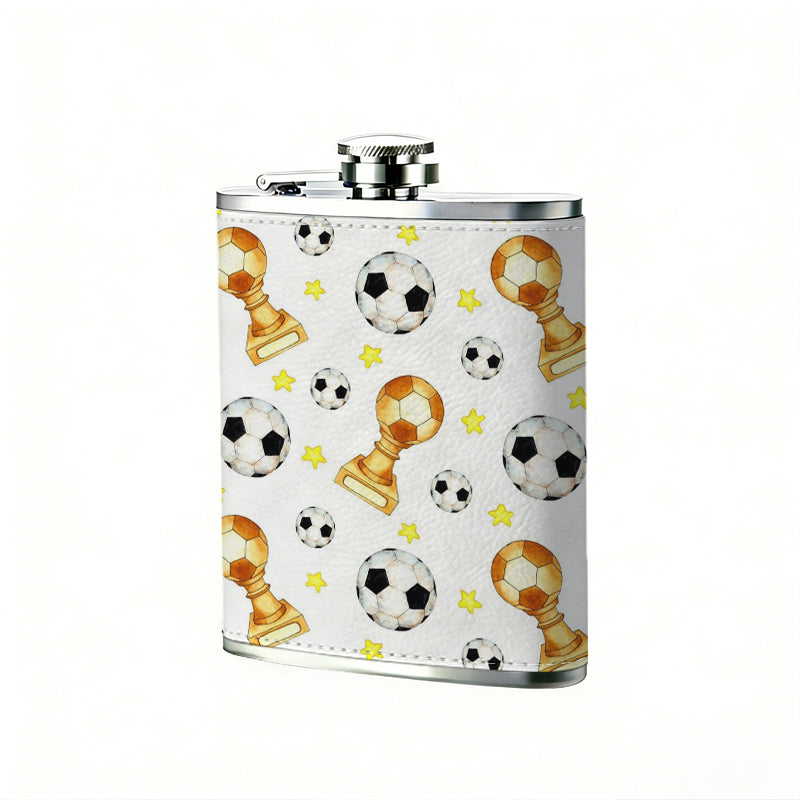Skulls and gold keyholes pattern 8oz Portable Stainless Steel Hip Flask - Juice Flask - Perfect Gift - Unique Whiskey Flask for Women, Wine Pot Metal - Ideal stainless steel flask for all outdoor activities