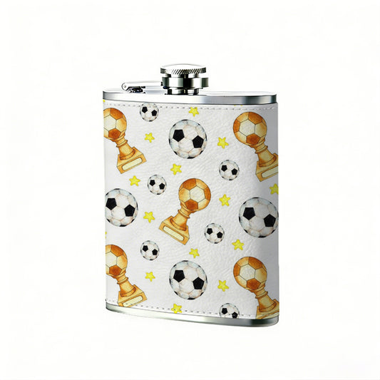 Skulls and gold keyholes pattern 8oz Portable Stainless Steel Hip Flask - Juice Flask - Perfect Gift - Unique Whiskey Flask for Women, Wine Pot Metal - Ideal stainless steel flask for all outdoor activities