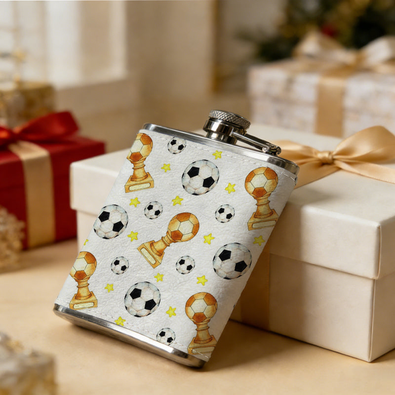 Skulls and gold keyholes pattern 8oz Portable Stainless Steel Hip Flask - Juice Flask - Perfect Gift - Unique Whiskey Flask for Women, Wine Pot Metal - Ideal stainless steel flask for all outdoor activities