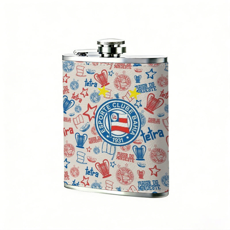Colorful mosaic with US flag design 8oz Portable Stainless Steel Hip Flask - Juice Flask - Perfect Gift - Unique Whiskey Flask for Women, Wine Pot Metal - Ideal stainless steel flask for all outdoor activities