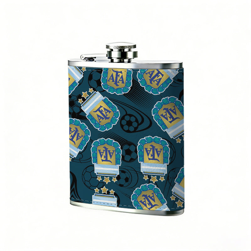 Pattern of tiny decorative jar charms 8oz Portable Stainless Steel Hip Flask - Juice Flask - Perfect Gift - Unique Whiskey Flask for Women, Wine Pot Metal - Ideal stainless steel flask for all outdoor activities
