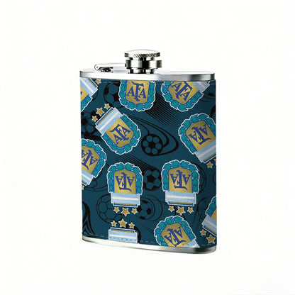 Pattern of tiny decorative jar charms 8oz Portable Stainless Steel Hip Flask - Juice Flask - Perfect Gift - Unique Whiskey Flask for Women, Wine Pot Metal - Ideal stainless steel flask for all outdoor activities