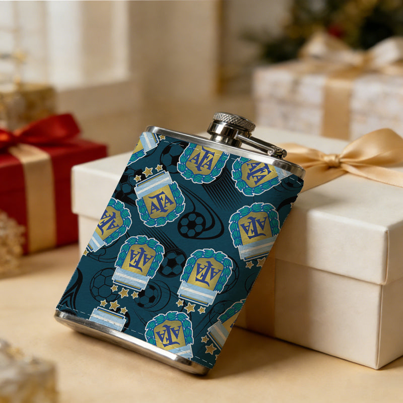 Pattern of tiny decorative jar charms 8oz Portable Stainless Steel Hip Flask - Juice Flask - Perfect Gift - Unique Whiskey Flask for Women, Wine Pot Metal - Ideal stainless steel flask for all outdoor activities