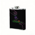 Neon basketball hoop and basketball 8oz Portable Stainless Steel Hip Flask - Juice Flask - Perfect Gift - Unique Whiskey Flask for Women, Wine Pot Metal - Ideal stainless steel flask for all outdoor activities