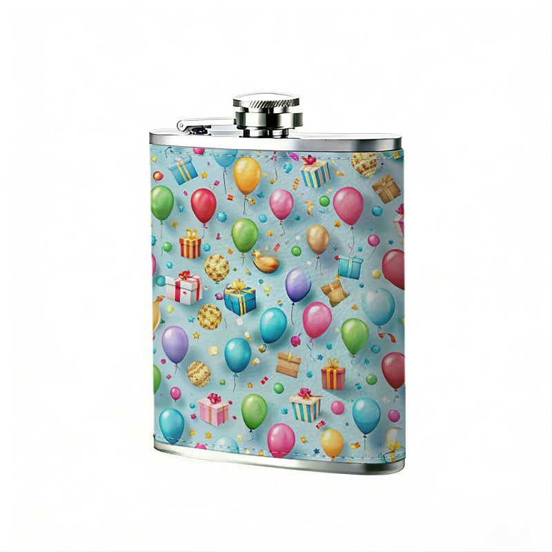 Colorful assorted small decorative balls 8oz Hip Flask for Liquor Organizer Case Alcohol Flagon for Travel Portable Leakproof Stainless Steel Wine Bottle Holder  Alcohol Whiskey Drinkware Accessories