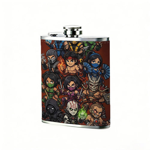 Assorted colorful gemstone jewelry 8oz Portable Stainless Steel Hip Flask - Juice Flask - Perfect Groomsmen Gift - Unique Whiskey Flask for Men and Women, Wine Pot Metal - Ideal stainless steel flask for all outdoor activities