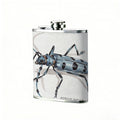 A spotted longhorn beetle 8oz Stainless Steel Whiskey Flask with Fashionable pattern print Design - Portable Outdoor Camping & Hunting Flask, Perfect for Tequila, Whiskey, and Spirits - Unique Father'S Day Christmas Gift