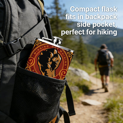 Clenched fist vintage motivational poster 1pc Stainless Steel Flask 8oz -Fashionable patterns Design, Ideal for Dad, Grandpa, Uncle, Hunting Enthusiasts, Birthday, Party, Christmas, Halloween Gifts