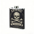 Arsenic poison skull vintage label 1pc Stainless Steel Flask 8oz -Fashionable patterns Design, Ideal for Dad, Grandpa, Uncle, Hunting Enthusiasts, Birthday, Party, Christmas, Halloween Gifts