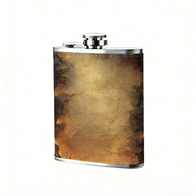 Fire flame on dark background 1pc Stainless Steel Flask 8oz -Fashionable patterns Design, Ideal for Dad, Grandpa, Uncle, Hunting Enthusiasts, Birthday, Party, Christmas, Halloween Gifts