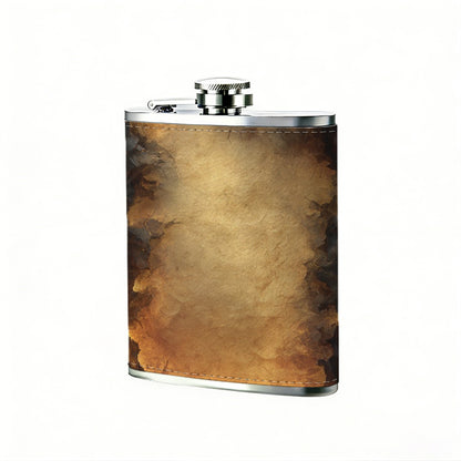 Fire flame on dark background 1pc Stainless Steel Flask 8oz -Fashionable patterns Design, Ideal for Dad, Grandpa, Uncle, Hunting Enthusiasts, Birthday, Party, Christmas, Halloween Gifts