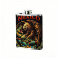 Eagle, snake and Mexico text 1pc Stainless Steel Flask 8oz -Fashionable patterns Design, Ideal for Dad, Grandpa, Uncle, Hunting Enthusiasts, Birthday, Party, Christmas, Halloween Gifts